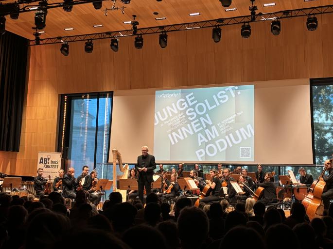 Solisten am Podium Haus der Musik